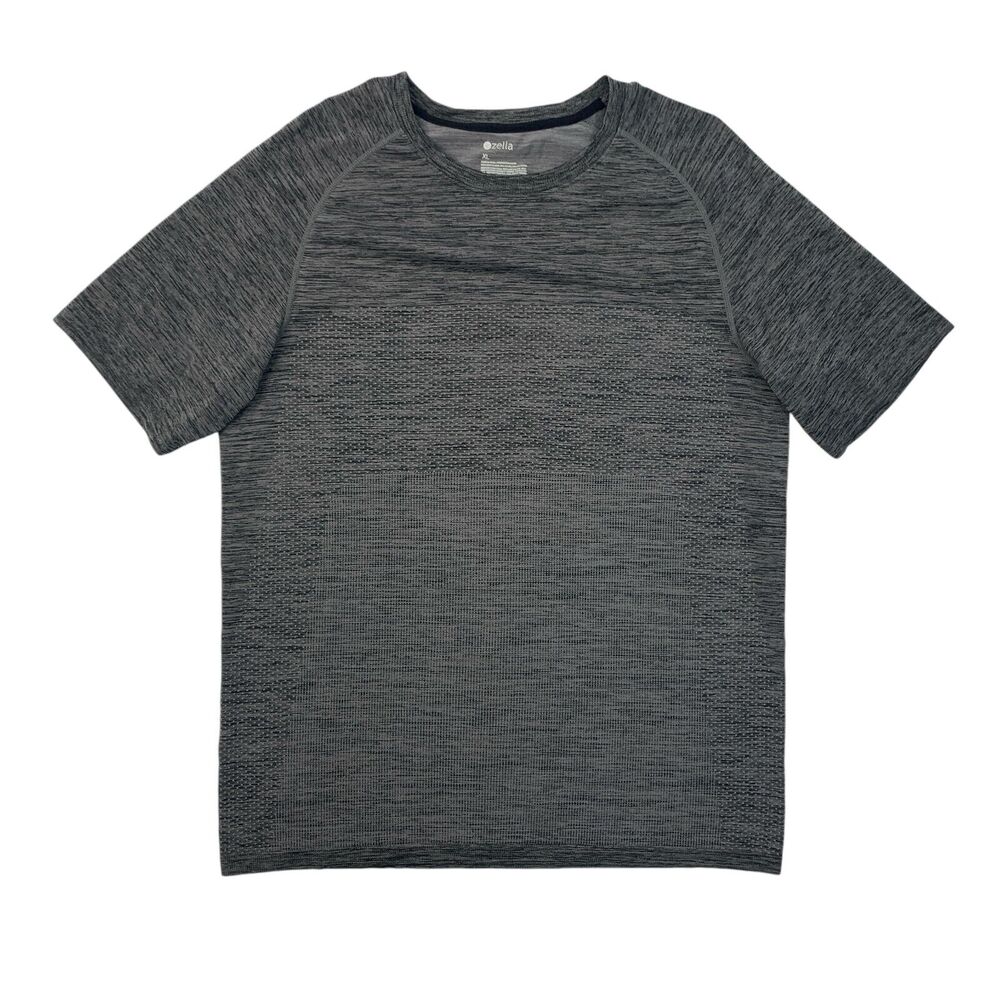 Zella T Shirt Men XL Extra Large Grey Seamless Performance Crew Neck Workout Tee